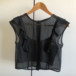 Express sheer blouse top with camisole size XS